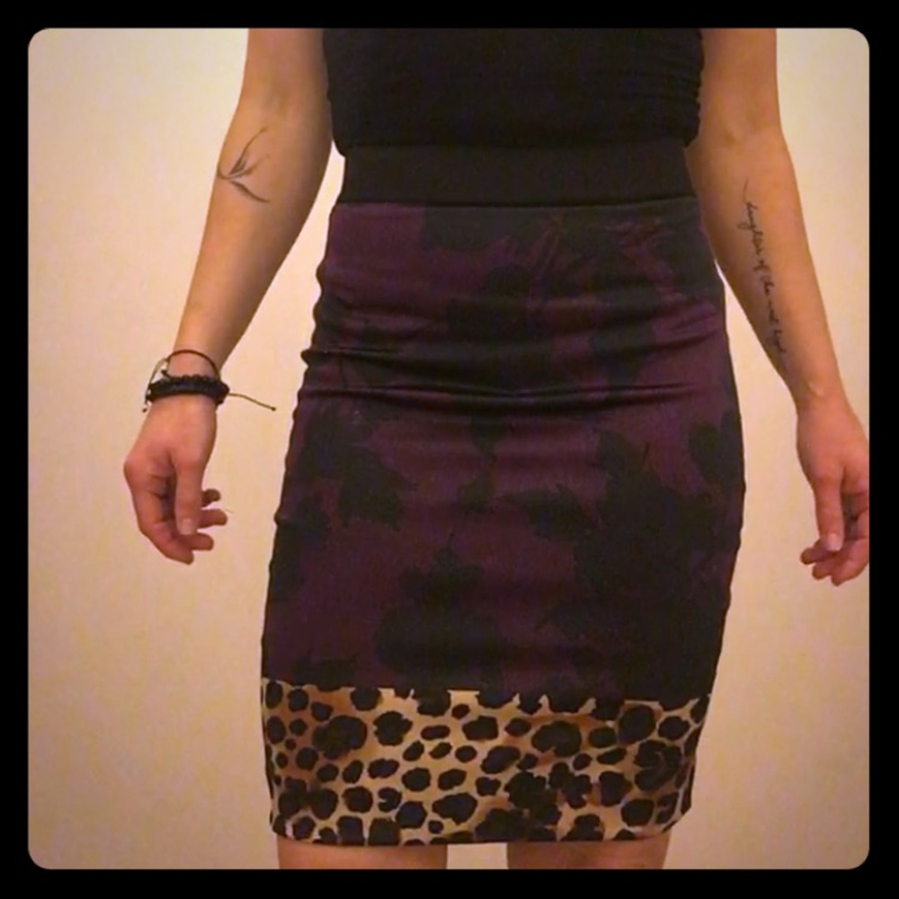 Express - sexy print pencil skirt